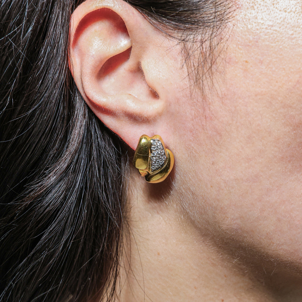 1980s Earrings with Diamonds