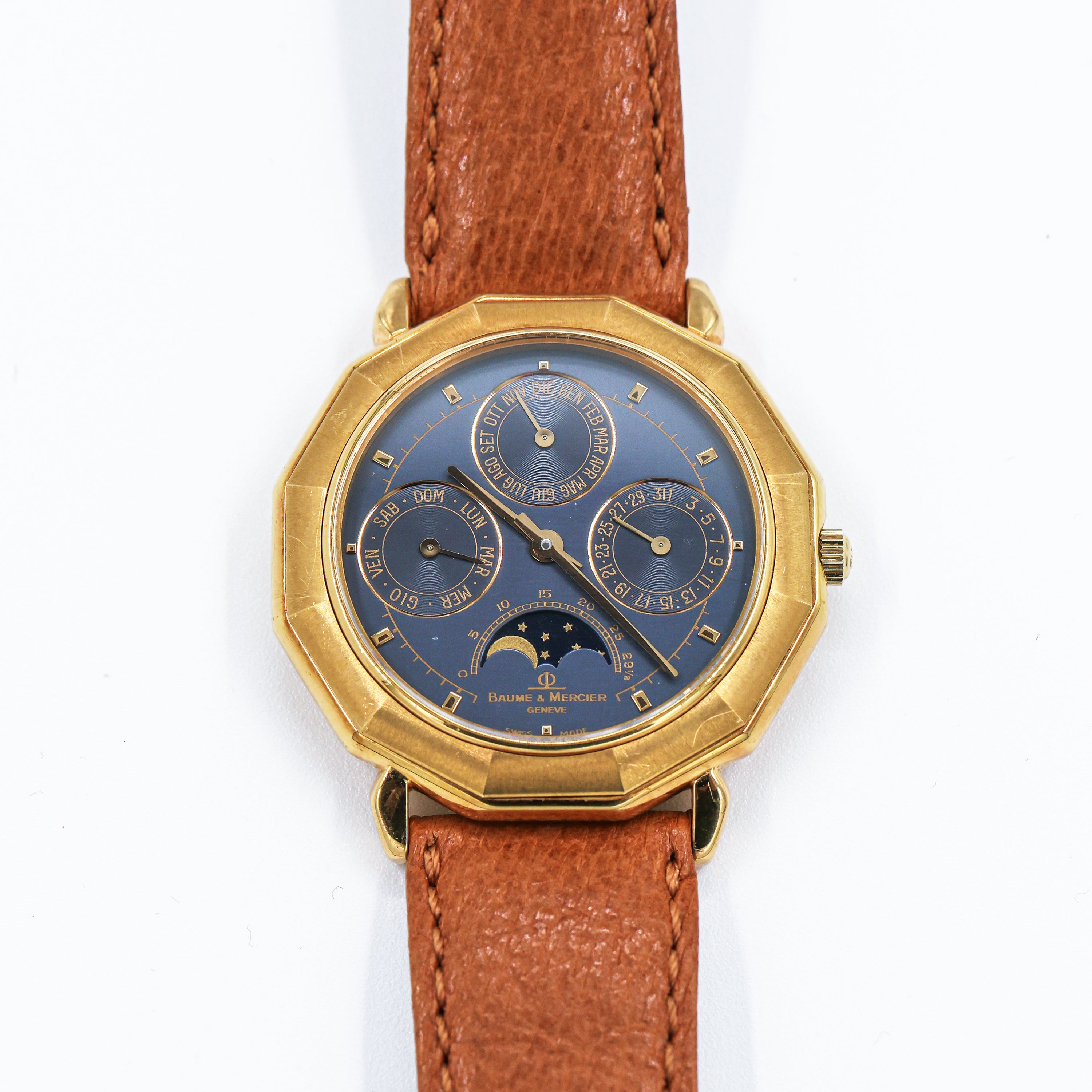 1980s Baume & Mercier Riviera Perpetual Calendar