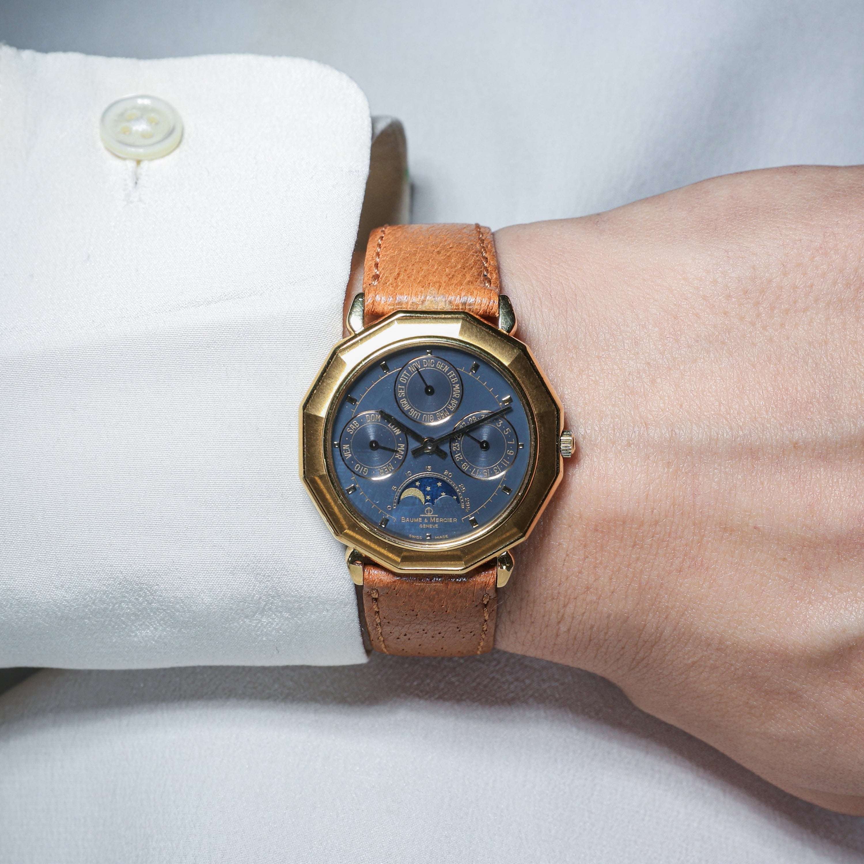 1980s Baume & Mercier Riviera Perpetual Calendar